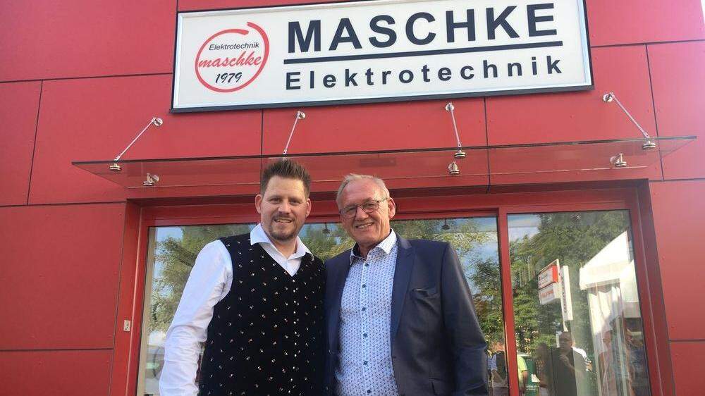 Kurt Maschke senior und junior feiern Firmenjubiläum