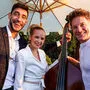 Andi Knoll mit dem Siegerpaar, Missy May & Dimitar Stefanin 