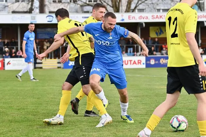 #23 Kristian Sredojevic SAK, SAK vs. ASKÖ Köttmannsdorf 23.3.2024, SAK vs. ASKÖ Köttmannsdorf am 23.03.2024 in Klagenfurt (Sportpark Welzenegg), Austria, (Photo by Bernd Stefan)