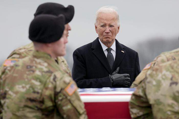 Auch Joe Biden erwies den Soldaten in Delaware die letzte Ehre