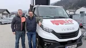 Herwig Pongratz (r.) mit seinem Geschäftspartner und Nachfolger Christoph Pfuisi 