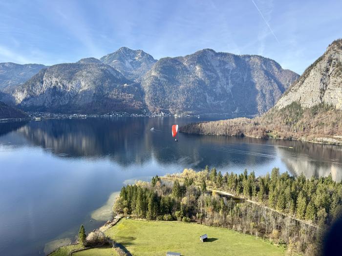 Der Landeanflug in Obertraun