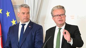 Bundeskanzler Karl Nehammer (ÖVP) und Steiermarks Landeshauptmann Christopher Drexler (ÖVP)