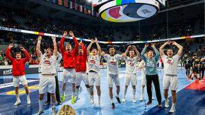 Jubelnde Österreicher bei der Handball-EM