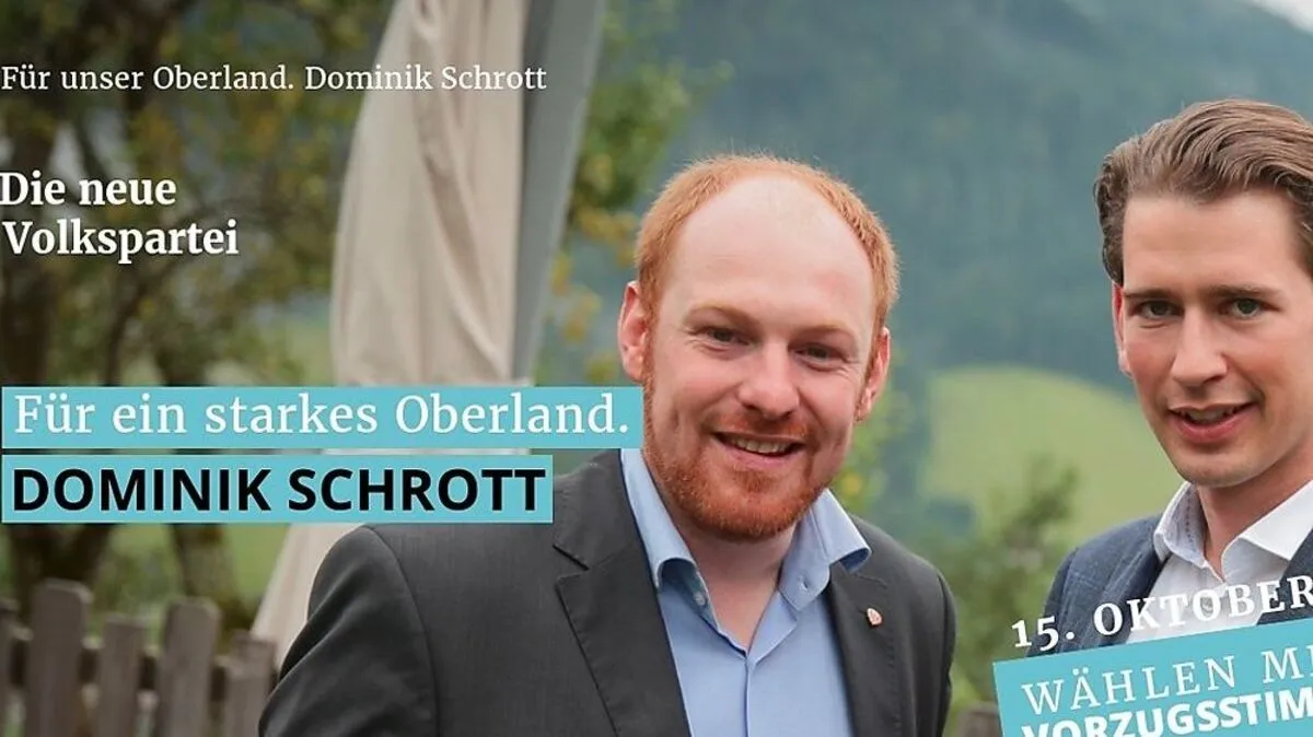 Das Wahlplakat von Dominik Schrott