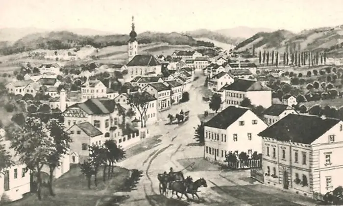 Alte Ansicht von Kirchbach um 1900