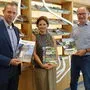 Dieter Hardt-Stremayr, Susanne Haubenhofer und Adi Kern im Tourismusbüro in der Köflacher Passage