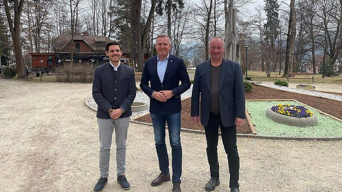 Dominik Modre, Mario Kunasek und Wolfgang Zanger im Stadtpark Knittelfeld