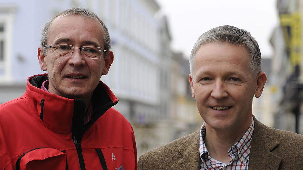 Walter Hubner und Johann Roth (von links), Geschäftsführer der Präbichl Bergbahnen