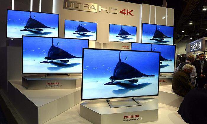 Auch Toshiba präsentierte bei der CES im Vorjahr TV-Geräte mit 4K-Auflösung