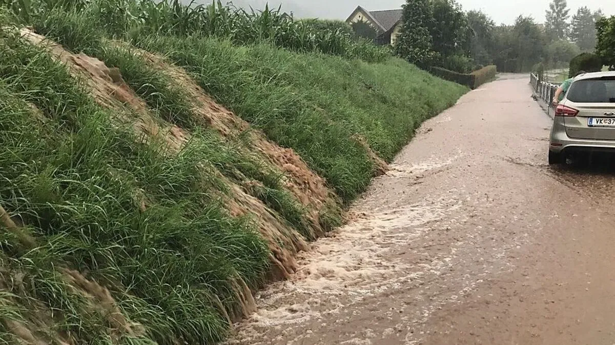 Am Sonntag kam es zur dritten Überschwemmung in Poppendorf seit dem Muttertag
