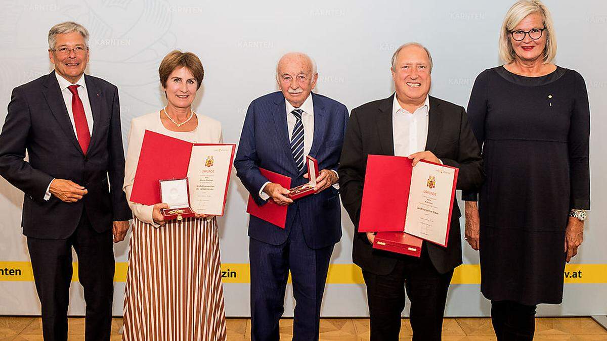 LH Peter Kaiser zeichnete Antonia Gössinger, Horst Berger, Rolf Holub und Ursula Plassnik aus