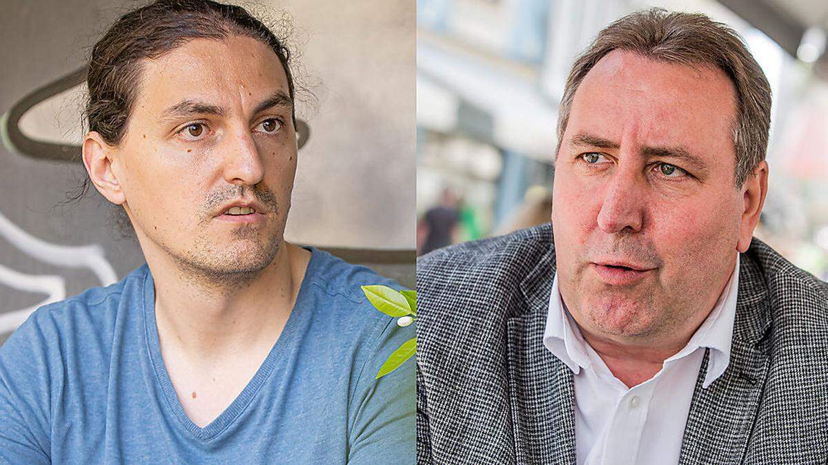 Gerald Dobernig (links, Verantwortung Erde), Erwin Baumann (FPÖ)