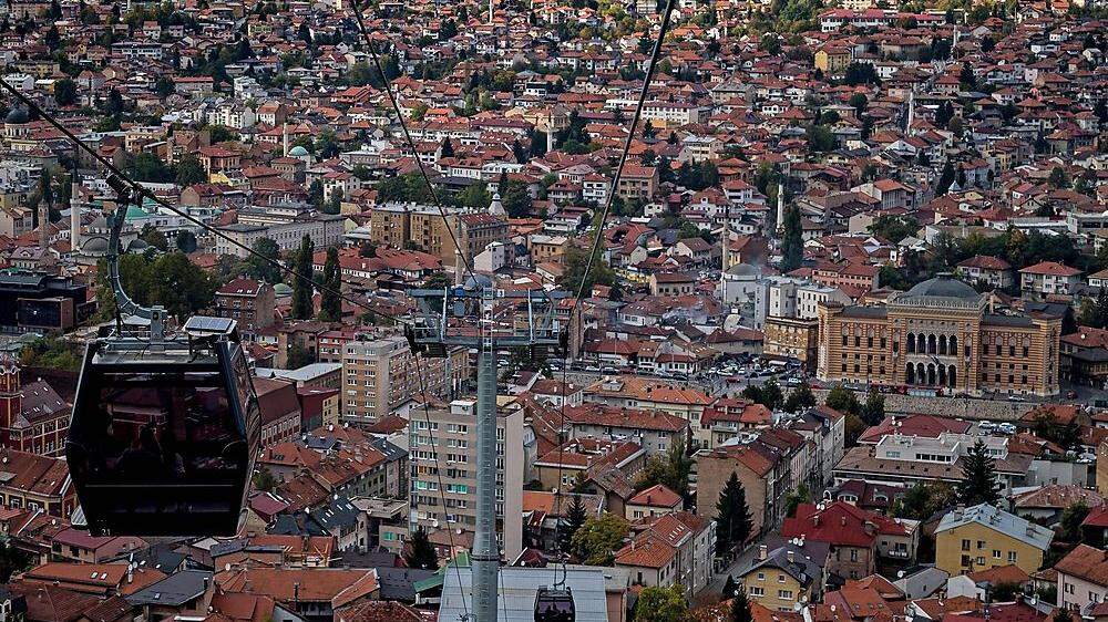 Blick auf die bosnische Metropole Sarajevo