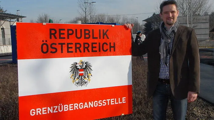 Martin Weber auf einem Grenzbesuch in Bad Radkersburg. Derzeit ist die Lage dort ruhig