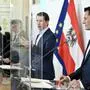 Kanzer Kurz und weitere Regierungsmitglieder verkünden die neuen Regeln