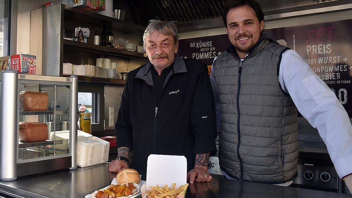 Manfred Feigl und Manuel Moser im Würstelprinz