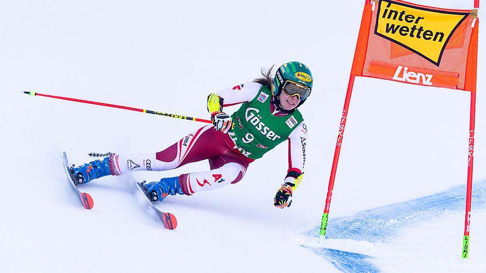 Beim Riesentorlauf in Lienz feierte Katharina Liesnberger ihr Comeback nach der Corona-Erkrankung
