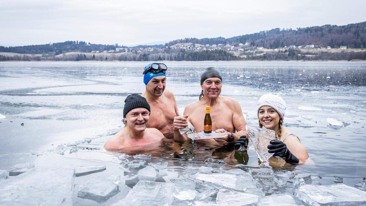 Eisbaden im Längsee St. Georgen am Längsee | Das Eisbaden erfreut sich in Kärnten immer größerer Beliebtheit
