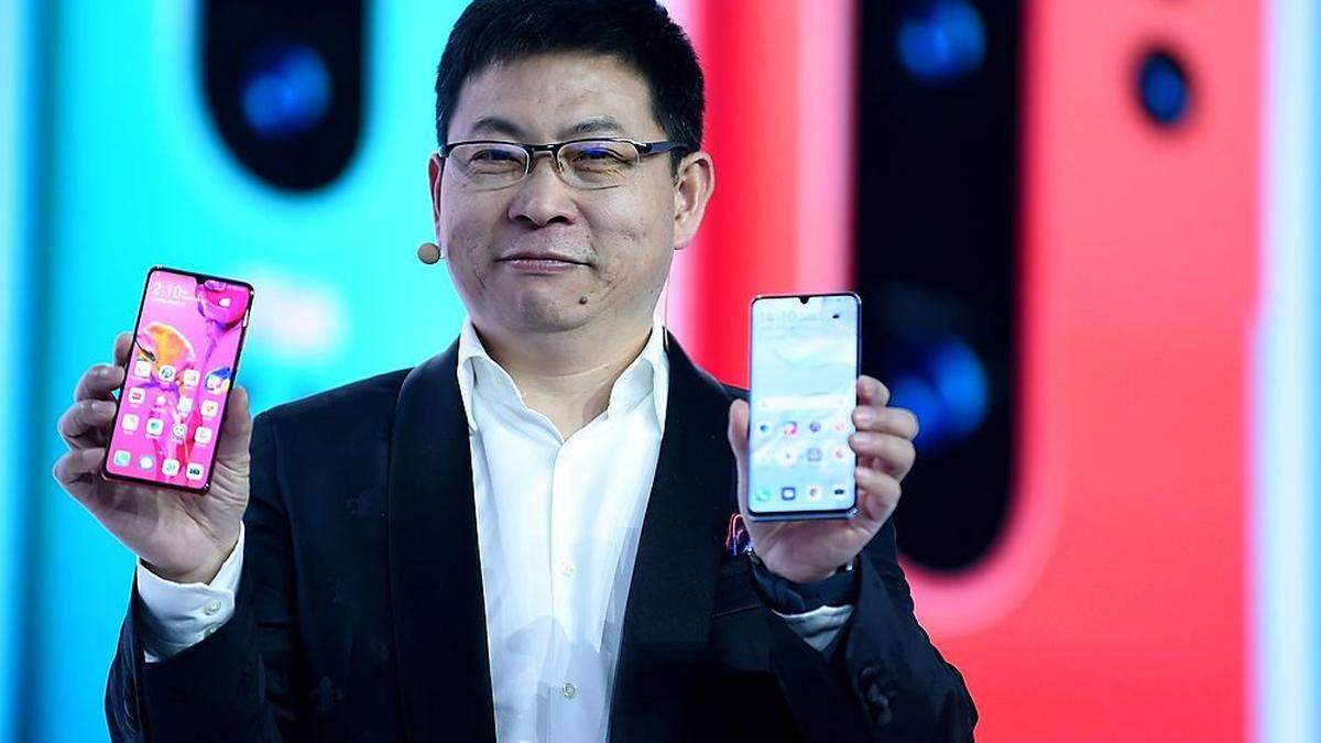 Huawei-CEO Richard Yu präsentiert das P30 Pro - Huawei wird bald der zweitgrößte Smartphone-Bauer sein
