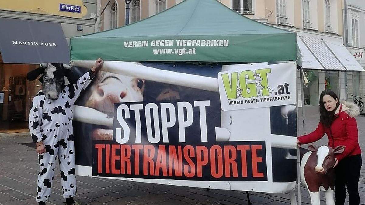 Demonstration auf dem Alten Platz in Klagenfurt