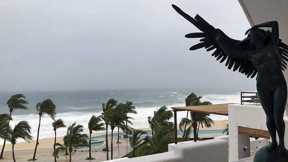 Der Tropensturm &quot;Bud&quot; bedroht die mexikanische Urlaubsregion rund um den Badeort Los Cabos in Baja California