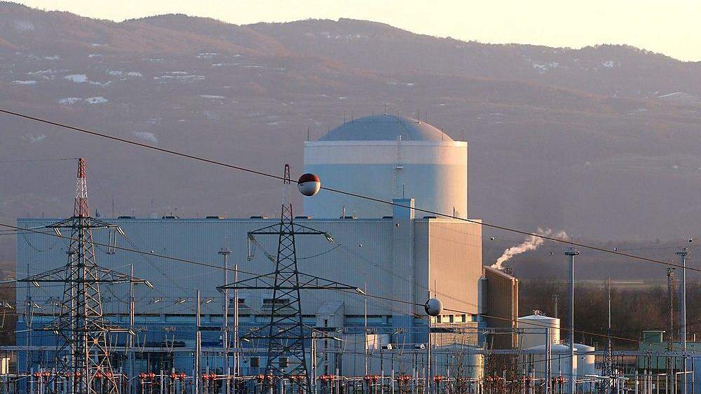 Archivaufnahme des Atomkraftwerks Krsko in Slowenien.
