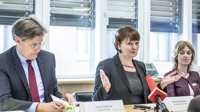 BKS-Bilanzpressekonferenz mit Vorstandsvorsitzender Herta Stockbauer und Vorstand Dieter Krassnitzer