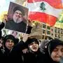 Hisbollah-Unterstützer im Libanon bei einer Demonstration in der Vorwoche. 