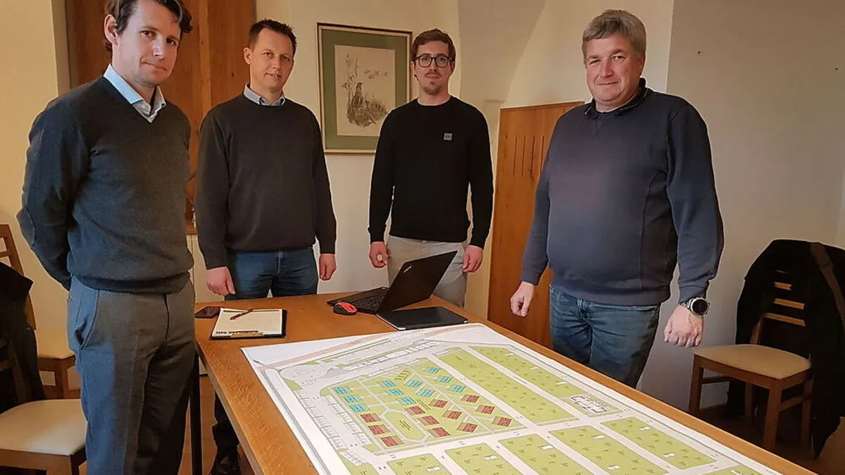 Burgherr Emanuel von und zu Liechtenstein, Christian Zotter, Planer Florian Müller und Harald Gebetsroither