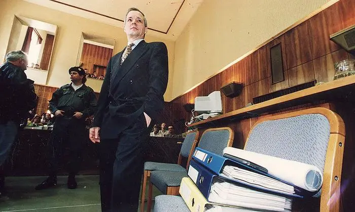 Jack Unterweg bei seinem Prozess in Graz 1994