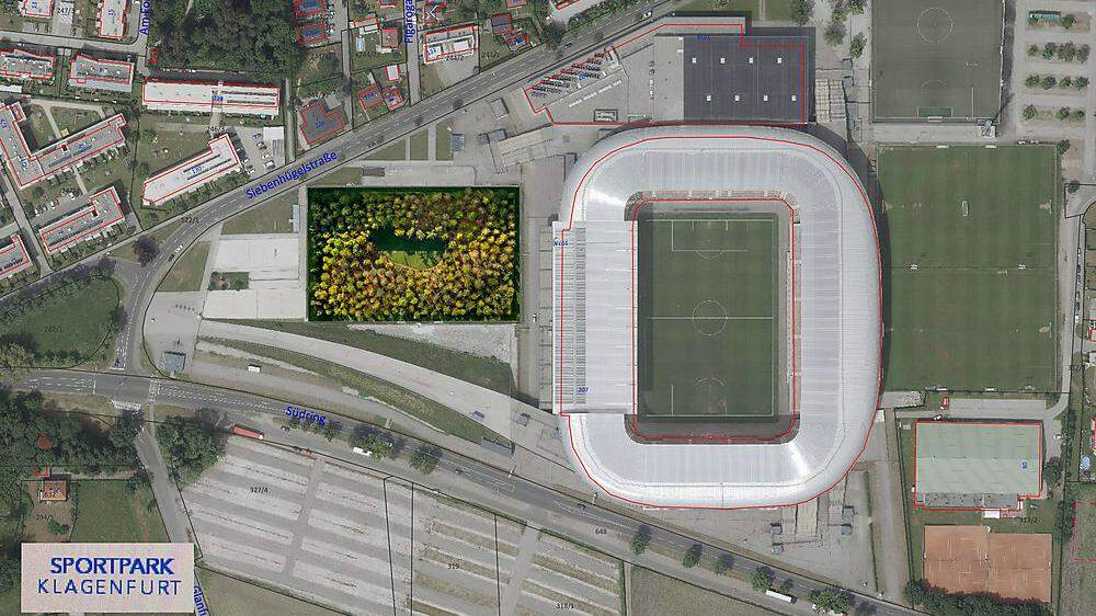 Der Wald vor dem Stadion: Das wird es nicht geben