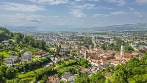 Blick auf die Lavanttaler Bezirkshauptstadt von oben