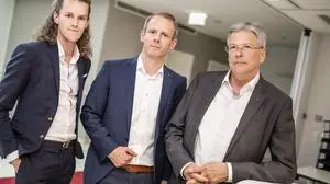 Bei der EU-Wahl 2019 gab es für die SPÖ ein Minus von 2,4 Prozentpunkten, aber mit 30,4 Prozent Platz eins: Luca Kaiser, Andreas Sucher, LH und SPÖ-Chef Peter Kaiser