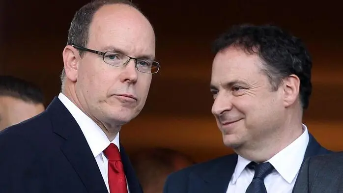 Fürst Albert von Monaco und Thierry Lacoste (rechts)