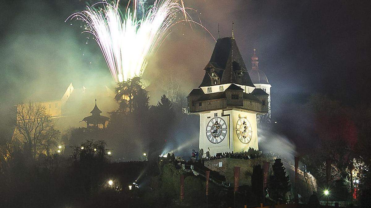 Silvester am Grazer Schloßberg (Archivbild)