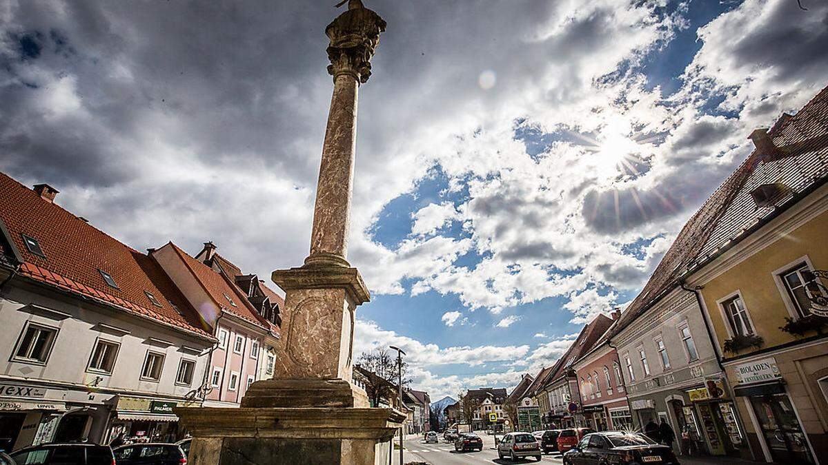 Die Dreifaltigkeits- oder Pestsäule von 1715 in Völkermarkt