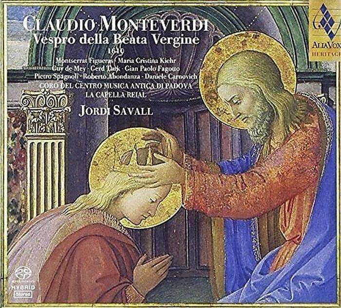 Jordi Savall nahm die „Vespro della Beate Vergine“ 1988 in der Kirche Santa Barbara in Mantua auf. Die hinreißende Einspielung, u. a. mit seiner Frau Montserrat Figueras, Maria Cristina Kiehr und Guy de Mey, legte der katalanische Gambist und Dirigent 2008 in seinem eigenen Edellabel neu auf (Alia Vox). 