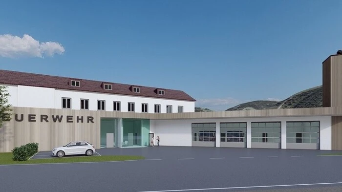 Das bestehende Rüsthaus wird um einen Zubau erweitert