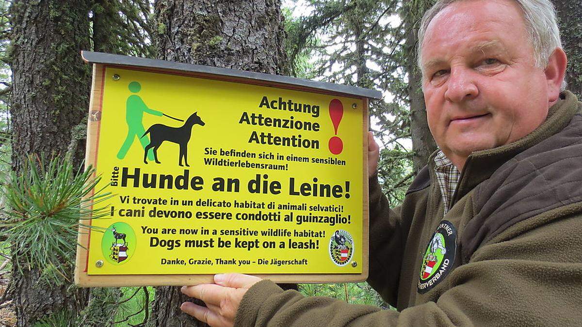 Bernhard Wald, Obmann der Aufsichtsjäger, kämpft seit langem für eine Einhaltung der Leinenpflicht