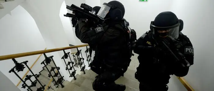 Polizisten der Sondereinheit ‚Einsatzkommando Cobra‘ mussten in Spielberg ausrücken