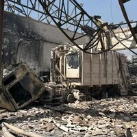 Endzeitstimmung herrscht auf dem völlig zerstörten Betriebsgelände des Wertstoffsammelzentrums Rossbacher