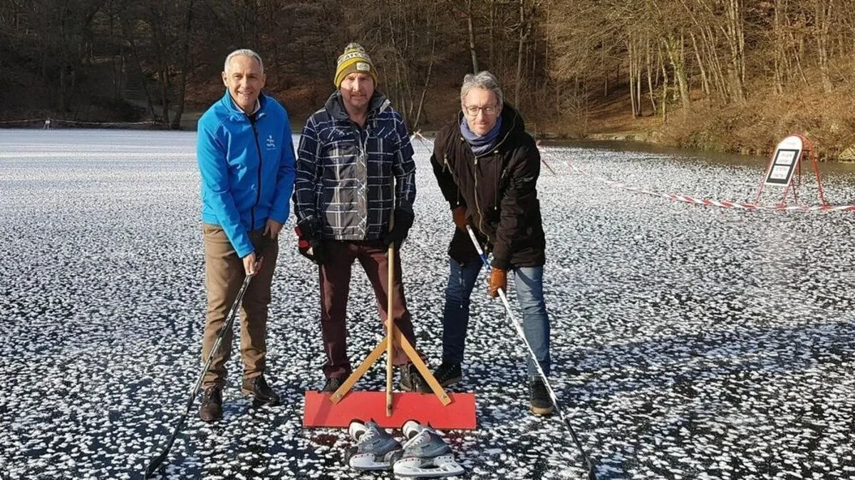 Vizebürgermeister Jürgen Pfeiler, Fischerwirt-Chef Peter Rulofs und Christian Jochum