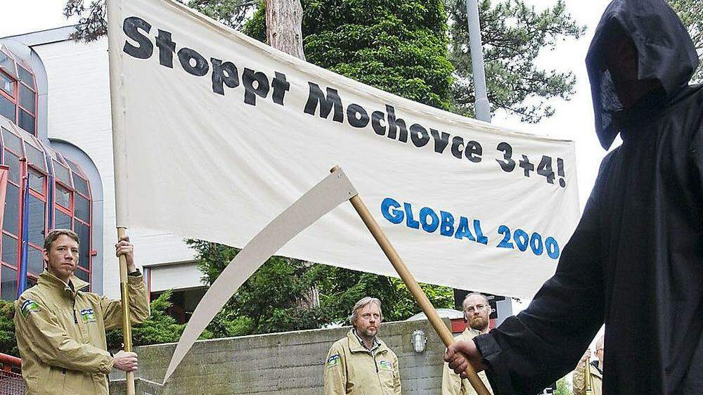 AKTION VON GLOBAL 2000 GEGEN AKW MOCHOVCE
