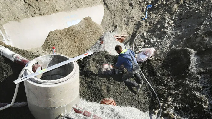 Großbaustelle im Ortsteil Ponau