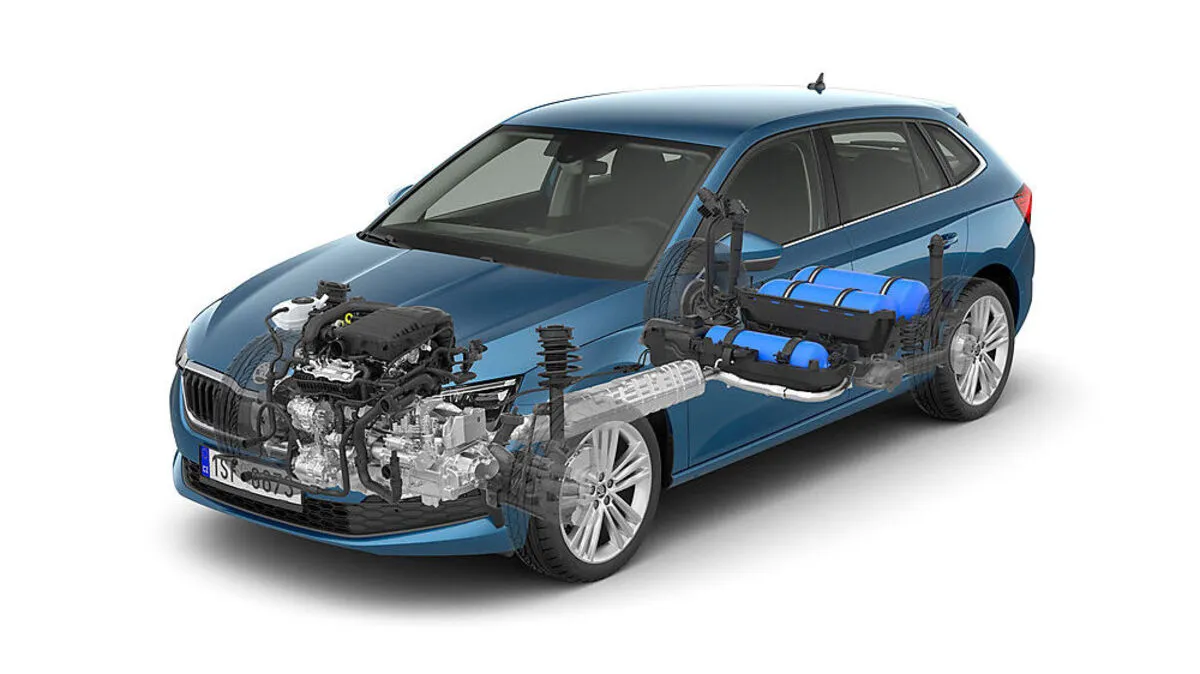Das Innenleben des Škoda Scala mit Erdgasantrieb