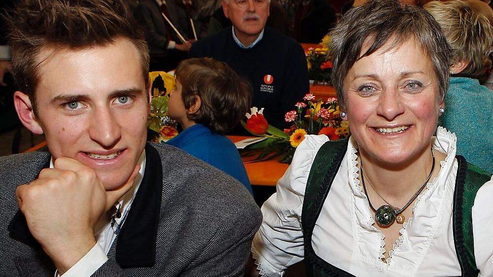 Matthias Mayer mit seiner Mutter Margret 