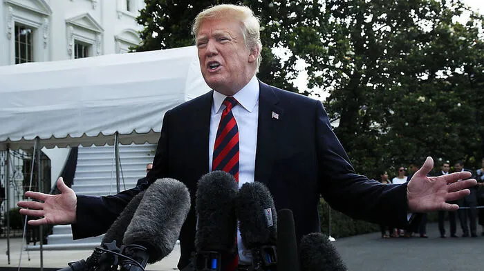 Trump vor seinem Abflug