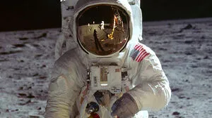 Edwin "Buzz" Aldrin, fotografiert von Neil Armstrong