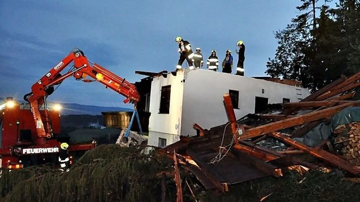 Der Sturm hat in Bärnbach und Afling Häuser abgedeckt